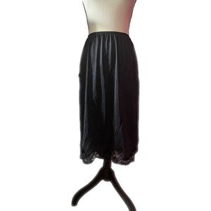 Vintage Black Slip Skirt